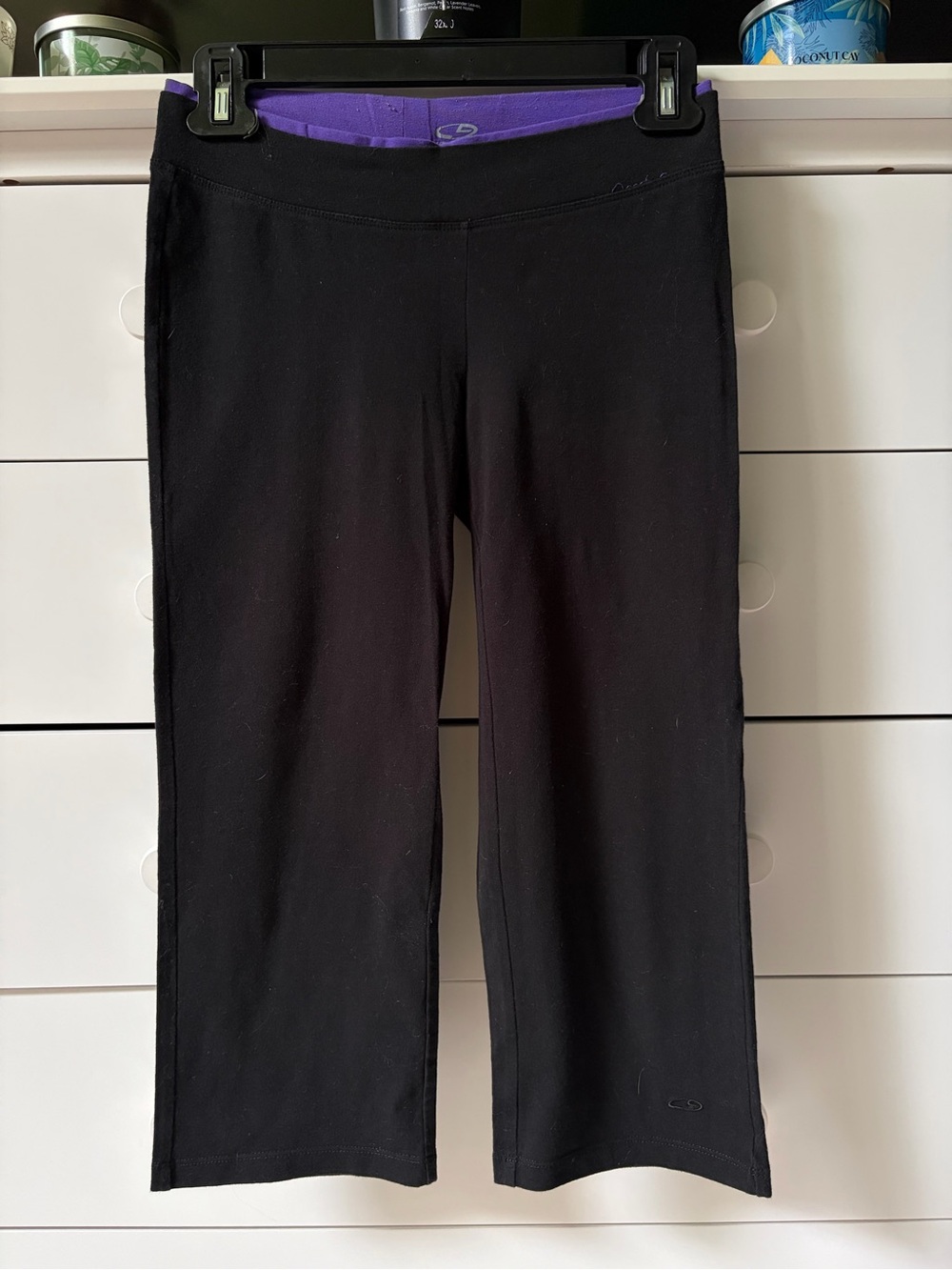 🏆 CHAMPION WOMENS SIZE XS BLACK CROPPED LEGGINGS